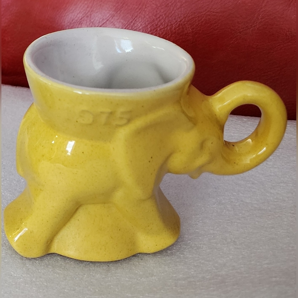 Vintage Frankoma GOP 1975 Elephant Mug Cup BENIFITS CHARITY